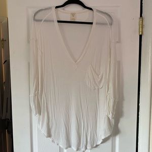 Free People 3quarter sleeve oversized top, Large